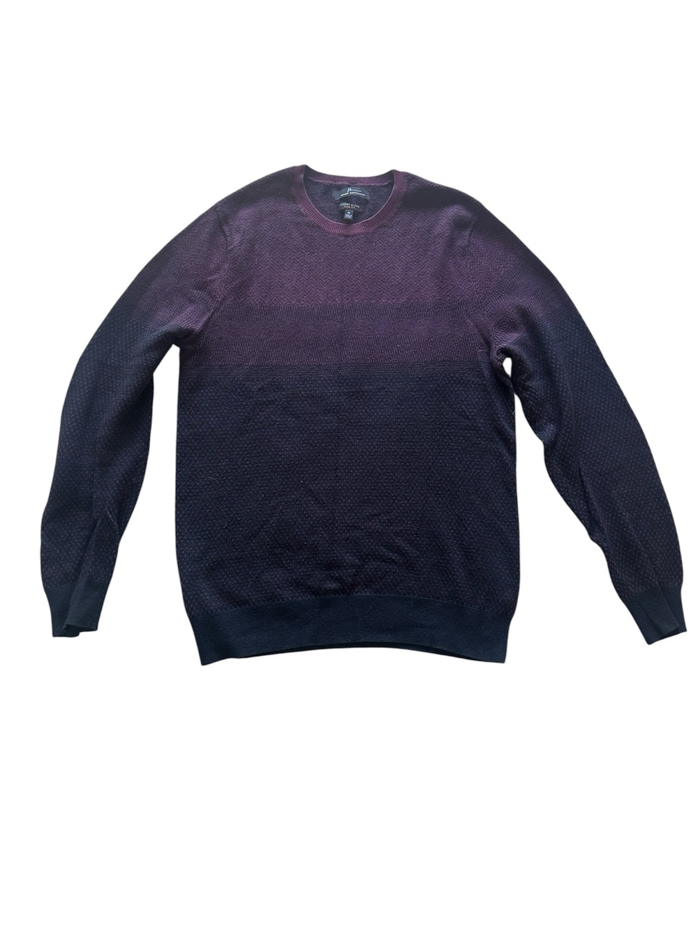 Marc Anthony Cashmere Blend Sweater Men’s Medium Purple Black Ombré Slim Fit